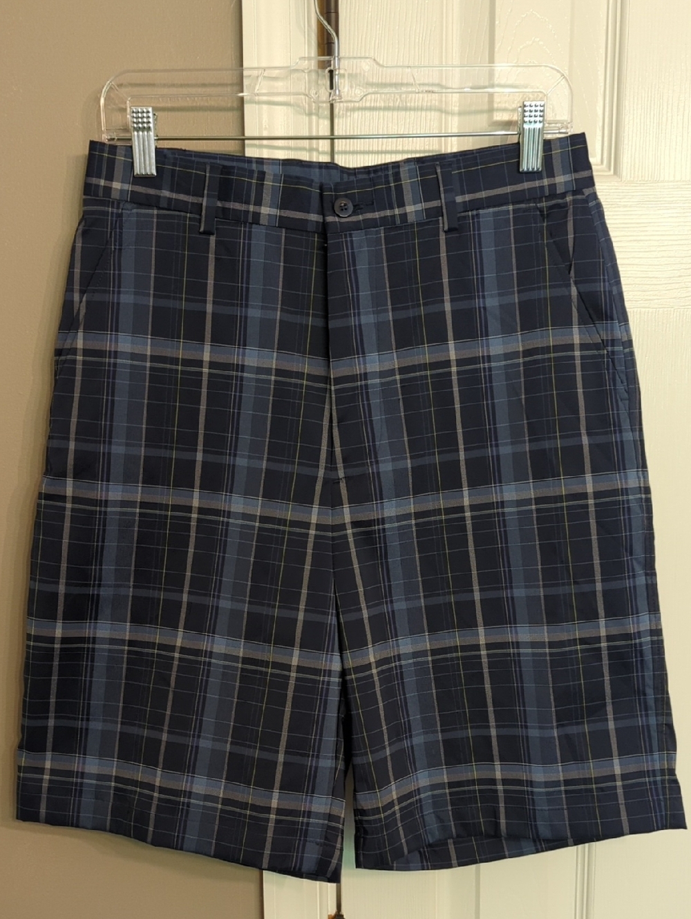 Tommy Armour Men's Blue Plaid Golf Shorts Dri-Logic